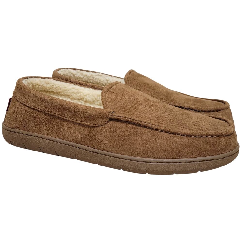 Levi's Men Fields Slip On Faux Sherpa Loafer Slippers Size US XXL 13 Tan Brown